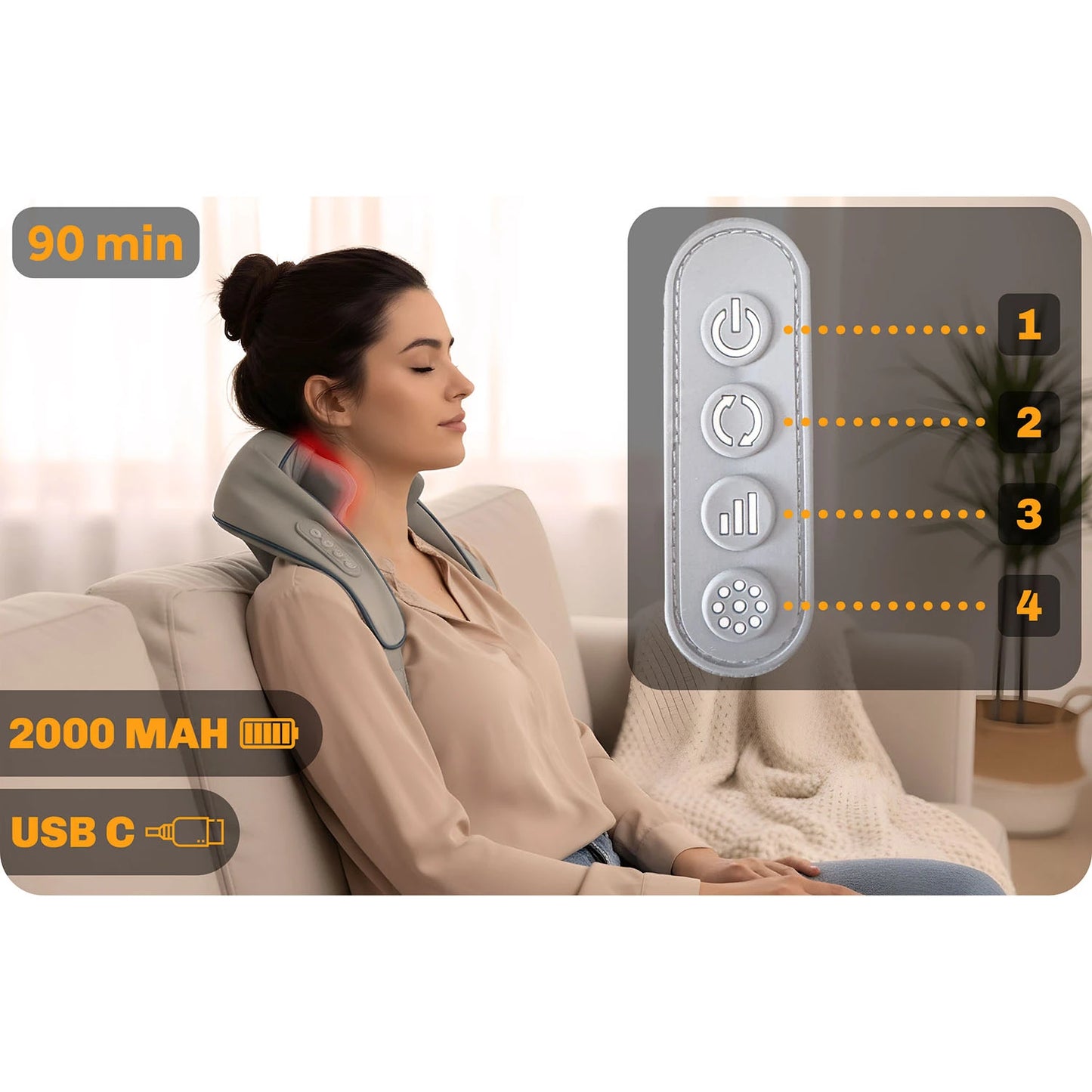 Bezprzewodowy Masażer Shiatsu